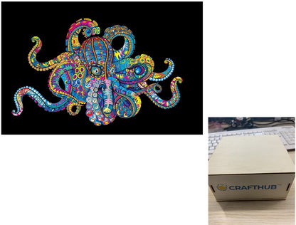 Colorful Octopus Wooden Jigsaw Puzzle Collection