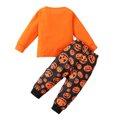 Halloween Cozy Sets – Leggings & Long Sleeve Tops in Pumpkin, Dino & Jack-o’-Lantern