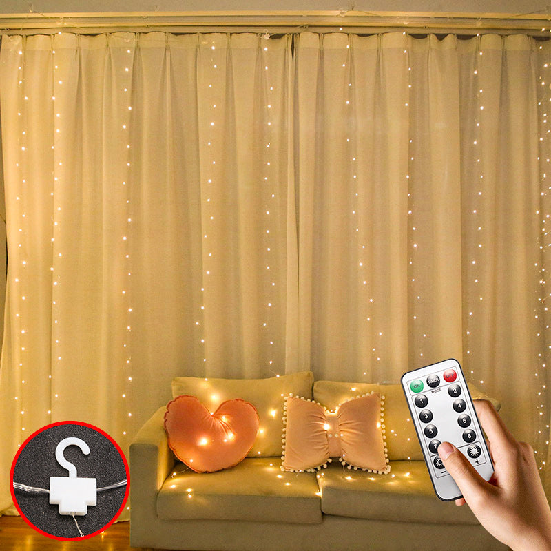 LED Multi-Color Curtain Lights w/Remote Control