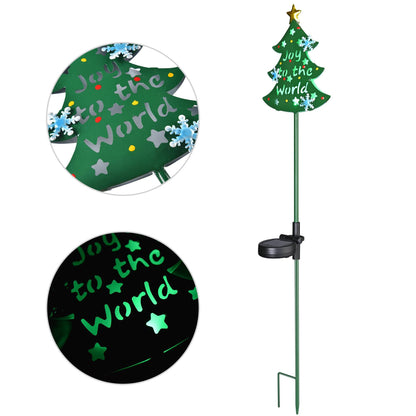 Metal Christmas Tree Solar Path Lights