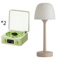 Retro Bluetooth Record Player Speaker with Rotating Water Ripple Light & White Noise Machine
