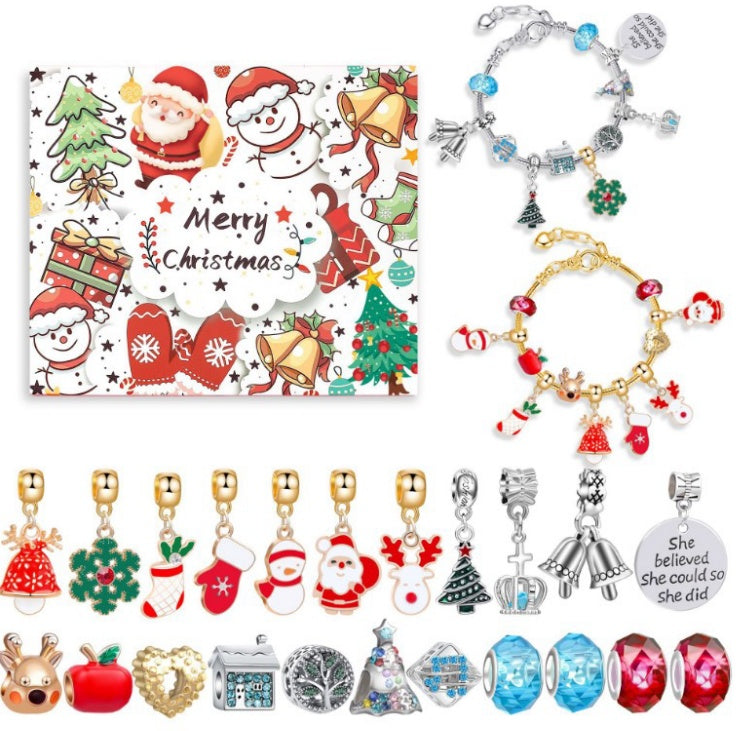 Charm Bracelet 24 Grid Christmas Advent Gift Calendar