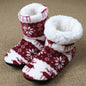 Thick Wool Christmas House Slippers