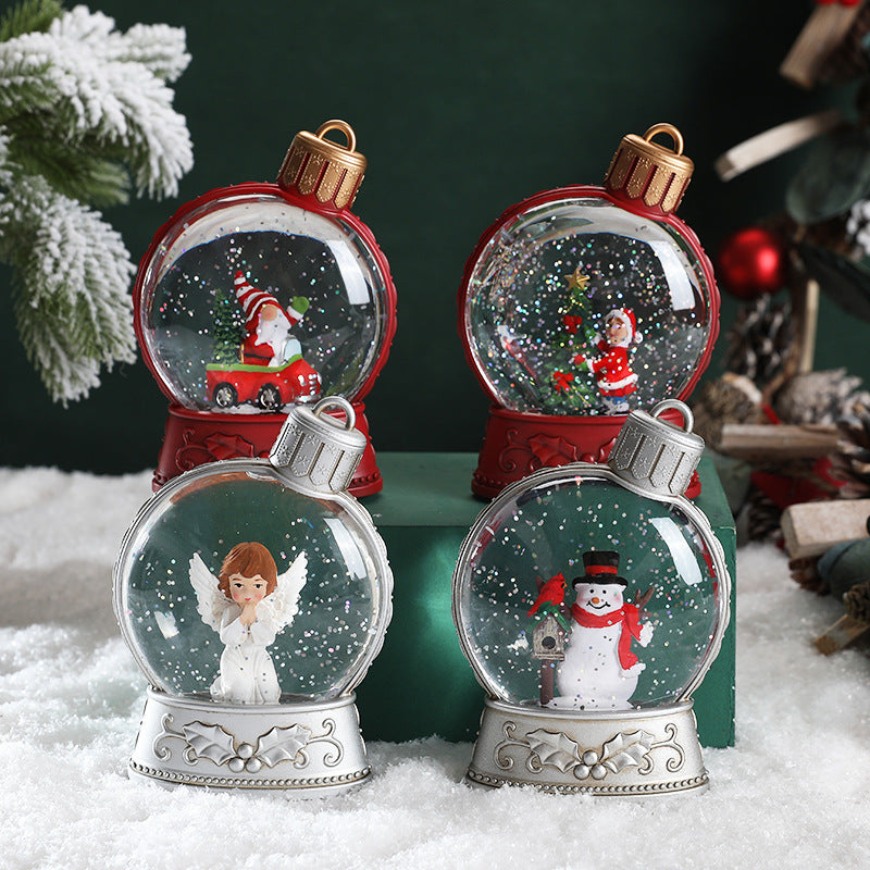 Flat Light Up Snow Globe