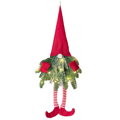 Christmas Fir Branch 27" Door Gnome