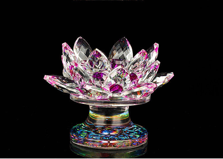 Breathtakingly Beautiful Crystal Lotus Lamp