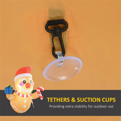 Window Surprise Gingerbread Man LED Inflatable