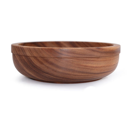 Natural Acacia Wood Bowl And Plate Dinnerware Set