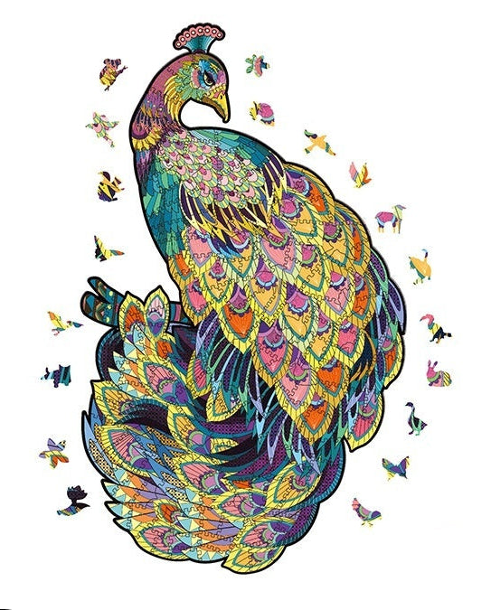 Colorful Peacock Wooden Puzzles