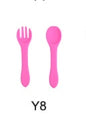 Soft Silicone Food Grade Kids Spoon & Fork Set