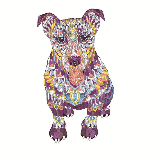 Artistic Dog Wooden Puzzle Collection – Colorful Canine Shaped Jigsaw Puzzles for Dog Lovers