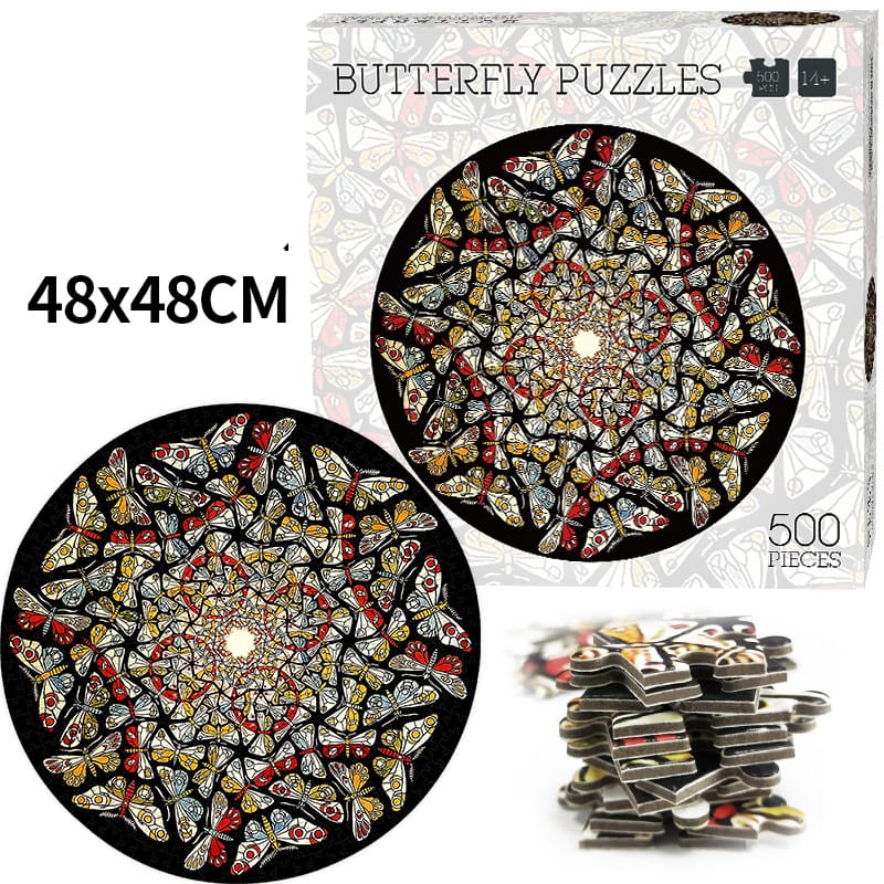 Artistic Round Puzzle Collection – Colorful 500 Piece Designs
