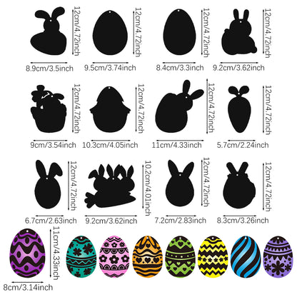 Easter Egg Scratch Art 80 Pcs Set