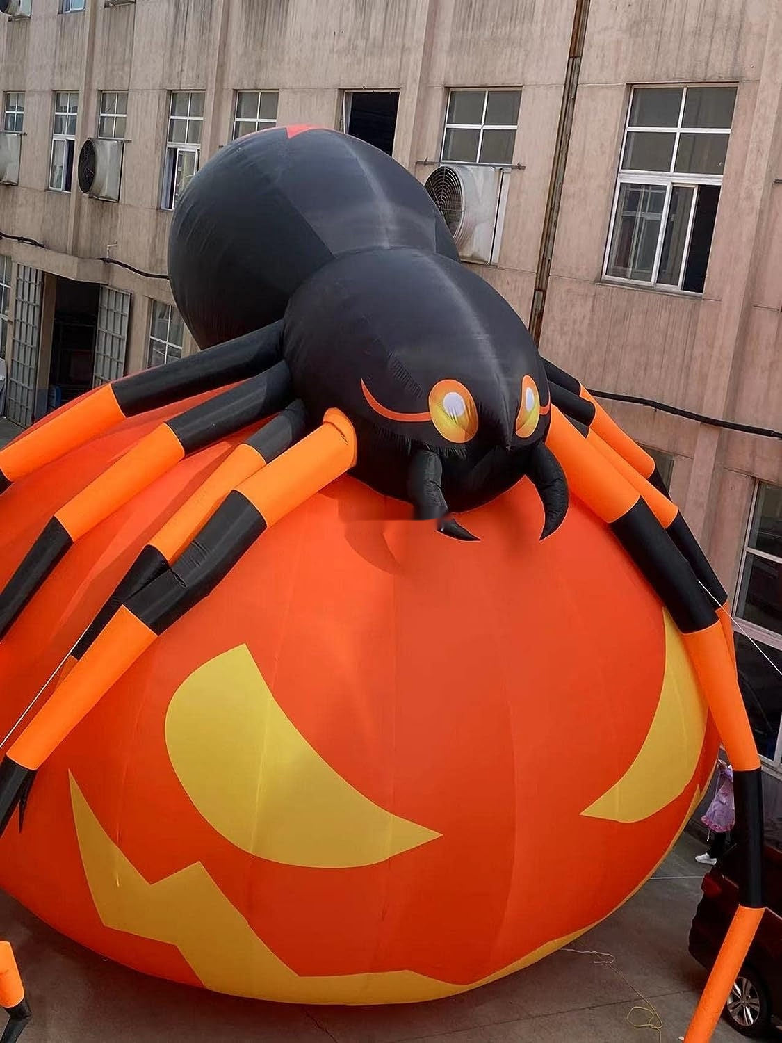 Large Inflatable Pumpkin & Spider
