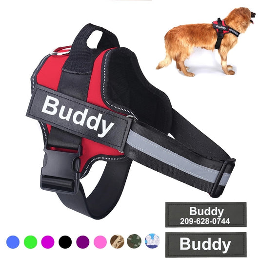 Personalized NO PULL Dog Reflective Dog Harness