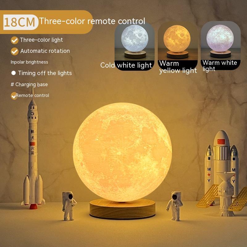 Levitating Moon Color-Changing Lamp Touch Control