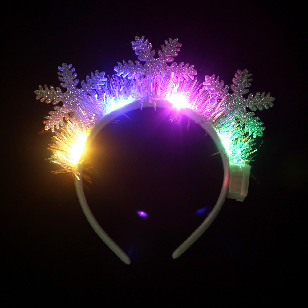Christmas Tinsel Light-Up Headbands Variety