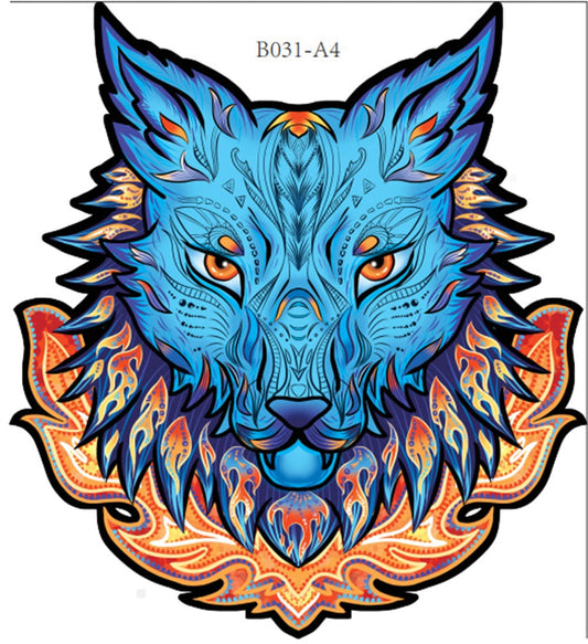 Colorful Wolf Wooden Jigsaw Puzzle Collection