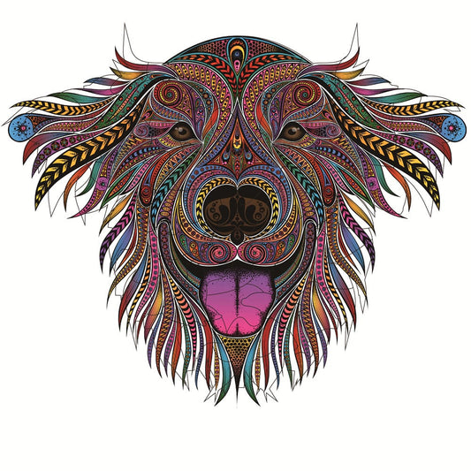 Artistic Dog Wooden Puzzle Collection – Colorful Canine Shaped Jigsaw Puzzles for Dog Lovers