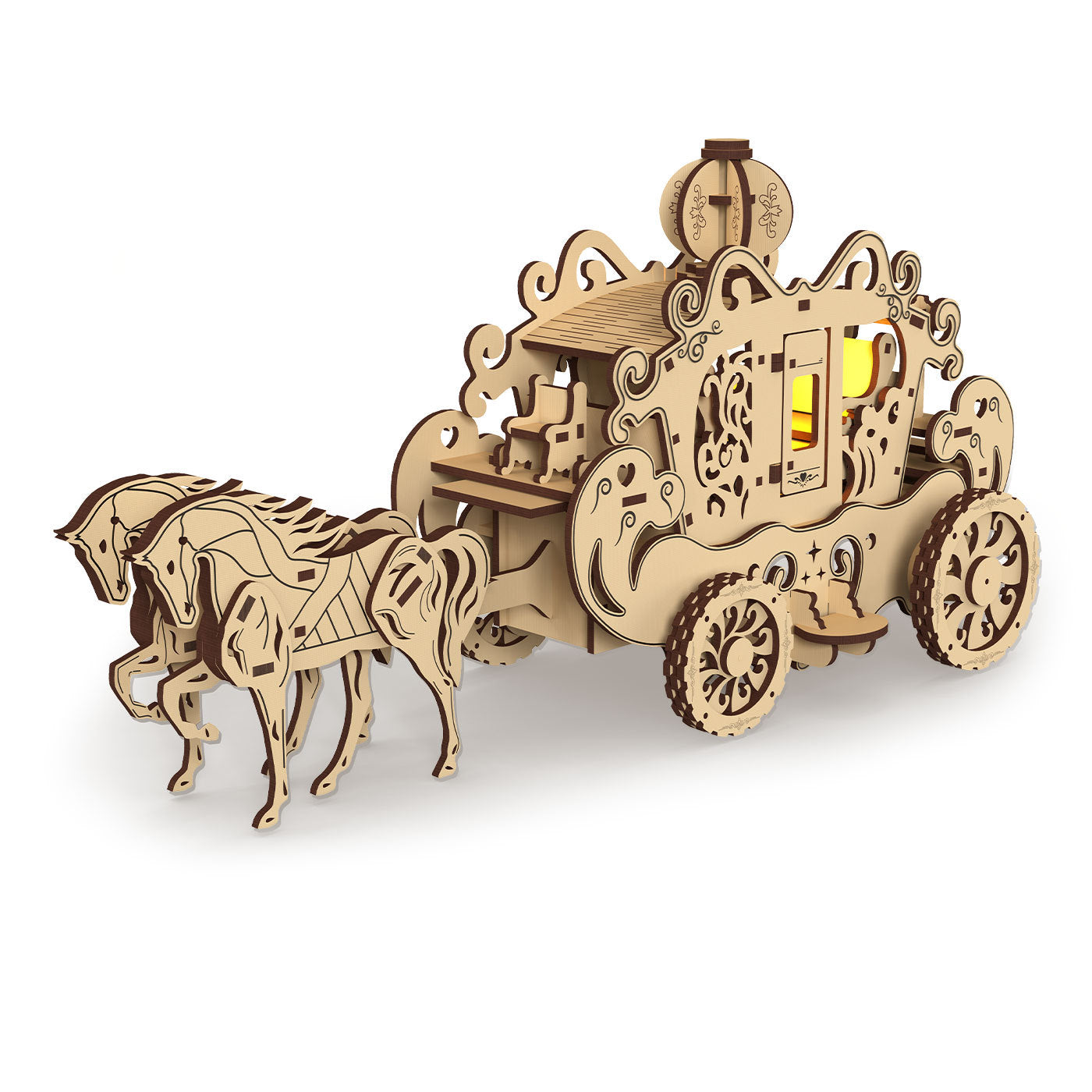 Simple Princess Amelia Carriage Modeling Puzzle Toys