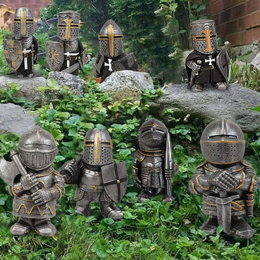 Knight Gnomes Figurines Lawn Decor