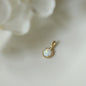 Fire Opal Silver 14K Gold Plated Pendant