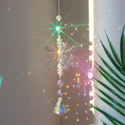 Christmas Snowflake Colorful Prism Window Suncatcher