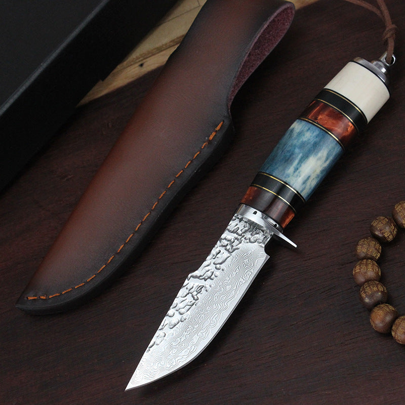 Elegant Damascus Outdoor Knife And Field Survival Knife