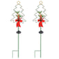 Solar-Powered Christmas Tree Garden Light – Festive Pine Cone & Red Berry Design
