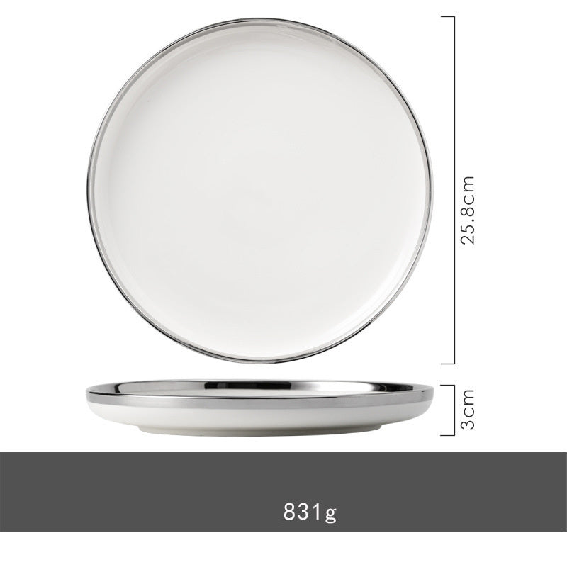 Signature Gold & Silver Trim Dinnerware Set