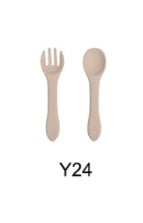 Soft Silicone Food Grade Kids Spoon & Fork Set