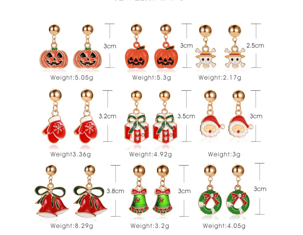 Festive Mix Dangly Earrings