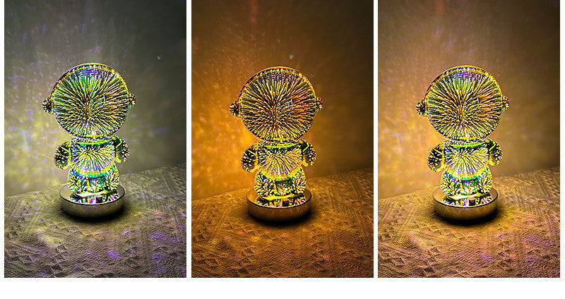 Fireworks Astronaut Atmosphere Light 3D Astronaut