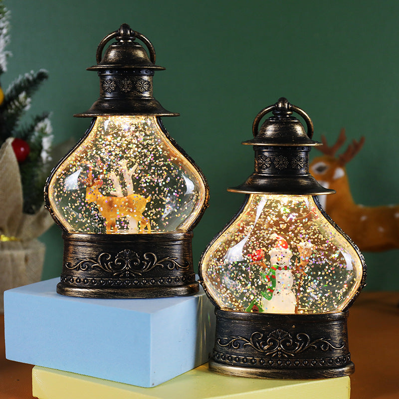 Lantern Lit Snow Globe Ornament