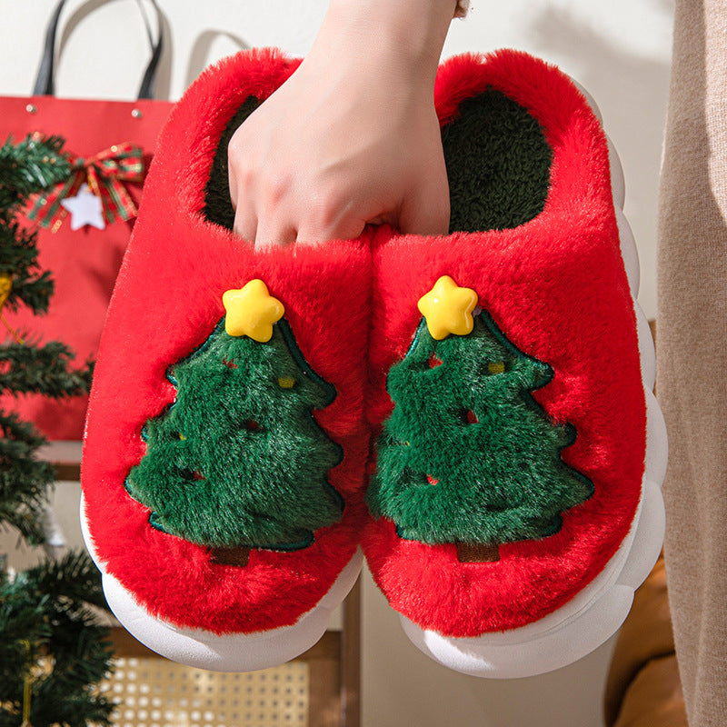 Cozy Christmas Tree Women's House Slippers