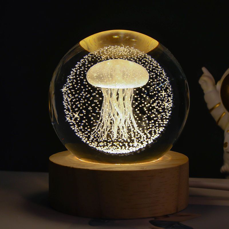 Luminous Starry Sky And Planets Moon Crystal Ball