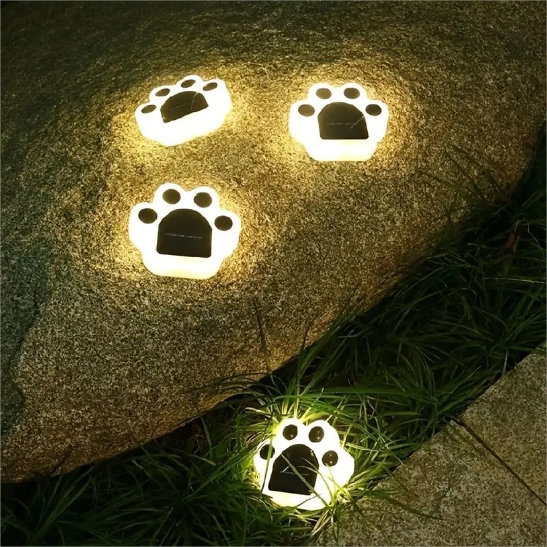 LED Solar Waterproof Outdoor Pawprint Garden Lights