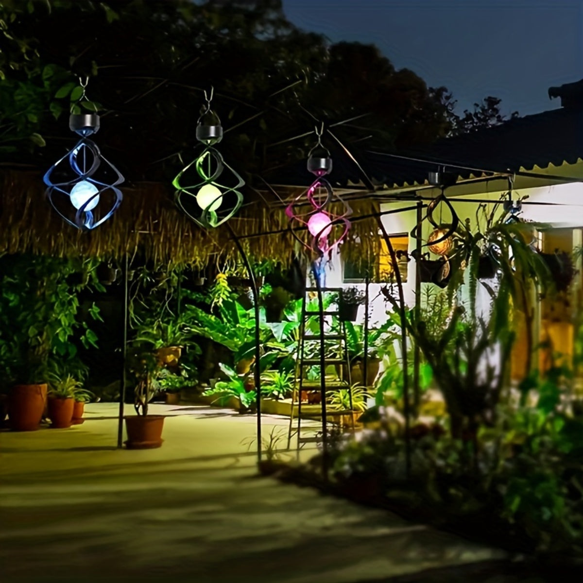 Wind Spinner Solar LED Light Decor