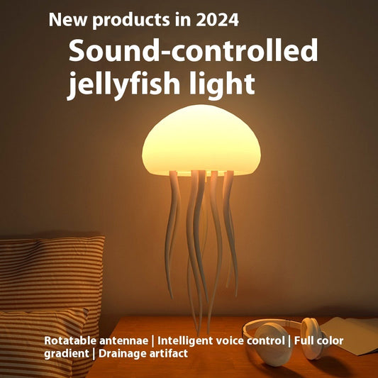 Sound-Activated Jellyfish LED Mood Lamp