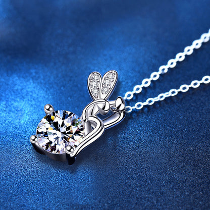 Flower Fairy Moissanite 925 Sterling Silver Necklace