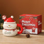 Christmas Mugs with Santa Hat Lids
