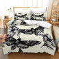 Dark Gothic Duvet Cover Set – Gothic Moths, Skeletons & Alternative Bedding Collection