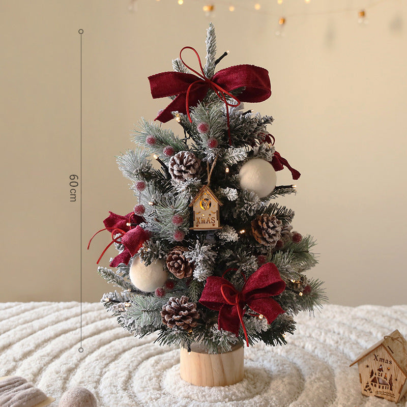 Miniature Artificial Decorated Christmas Tree With Lights