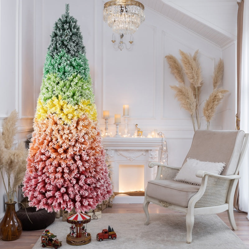 Colorful Frosted Pastel Rainbow Christmas Tree 6FT/7.5FT