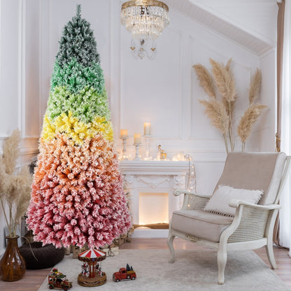 Colorful Frosted Pastel Rainbow Christmas Tree 6FT/7.5FT