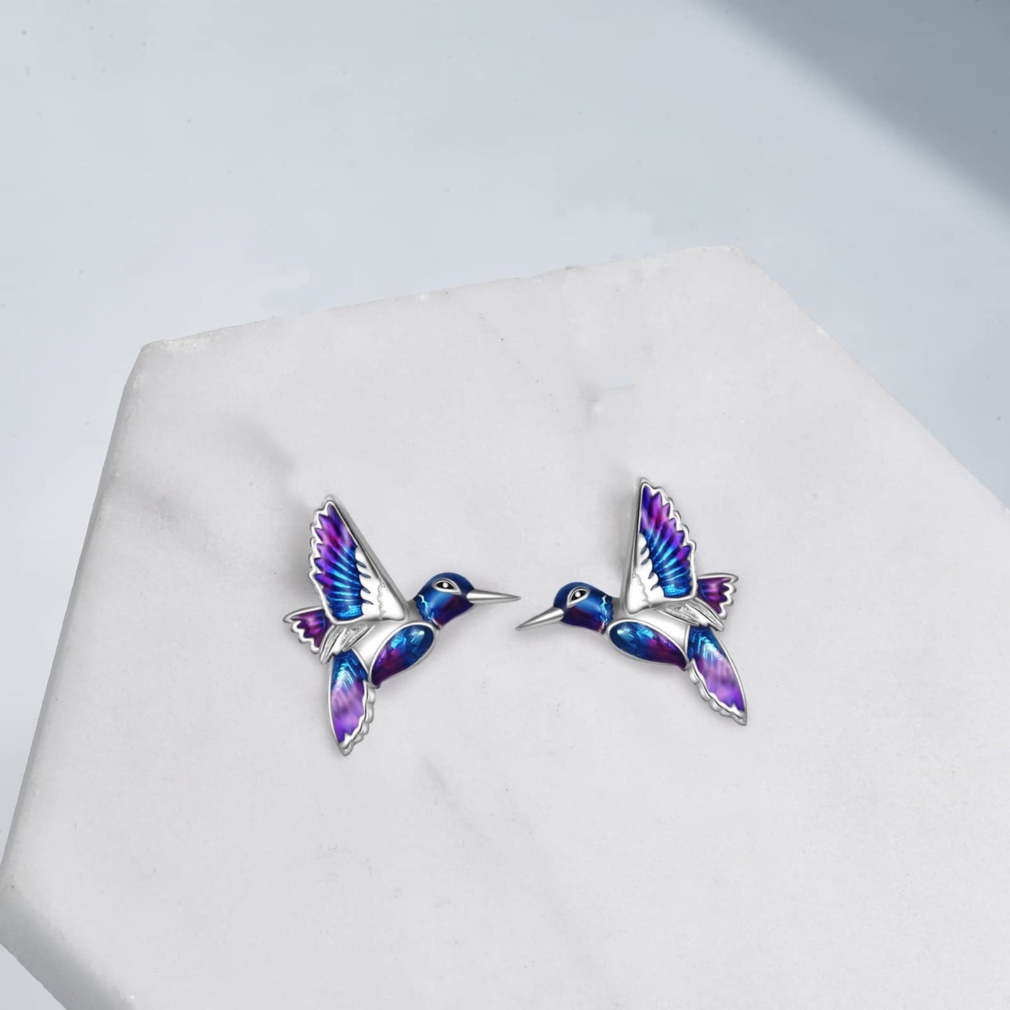 Sterling Silver Hummingbird Stud/Drop Earrings