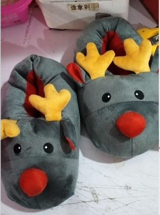 Cute Reindeer Christmas Slippers