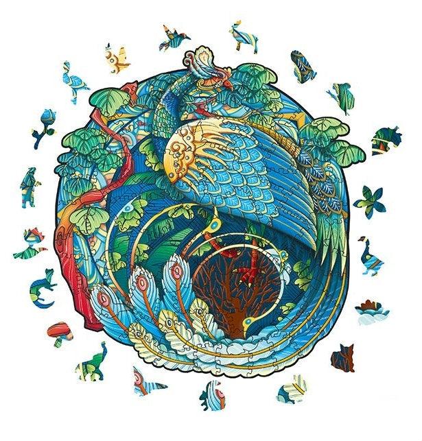 Colorful Peacock Wooden Puzzles