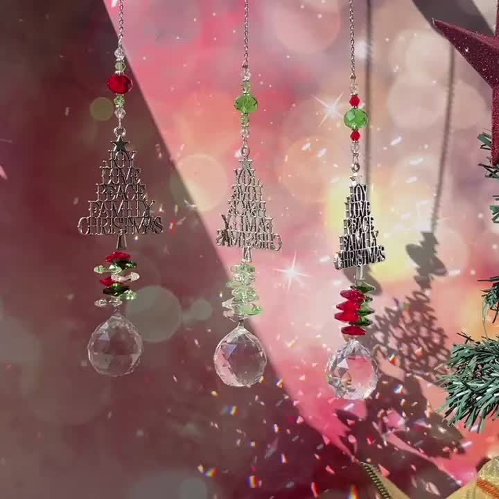Christmas Tree Crystal Sun Catcher