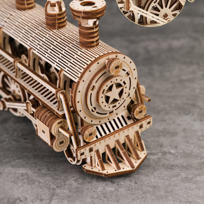 Wooden Steam Train 3D DIY Puzzle